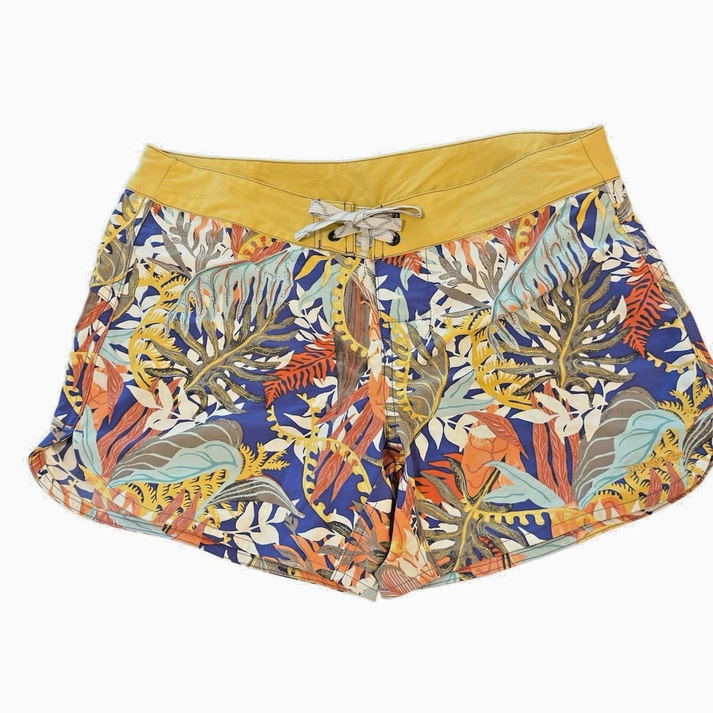 Patagonia Women's Wavefarer Board Shorts Quick Dry Floral Tropical Multi Sz 6